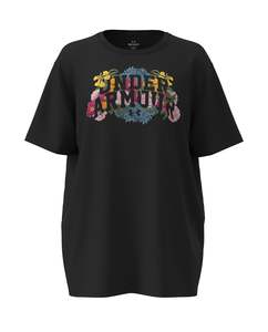 Womens T Shirts Polos: Under Armour Women's Watercolour Oversized T-Shirt Black