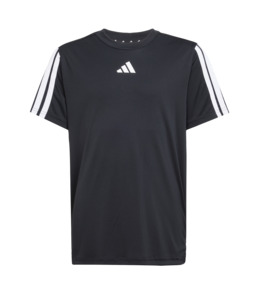 Kids T Shirts: Adidas Kid's Training 3-Stripe T-Shirt Black