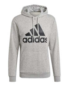 Adidas Big Logo French Terry Hoodie Grey
