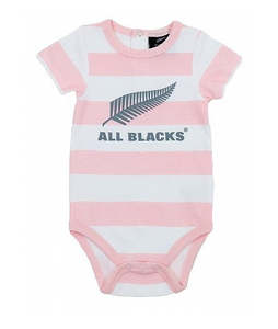 Rugby: All Blacks Pink Stripe Bodysuit