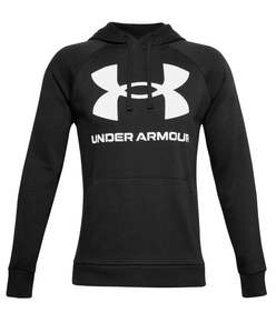 UA Rival Fleece Big Logo Hoodie Black