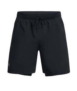 Mens: Under Armour Launch 7" 2-in-1 Short Black