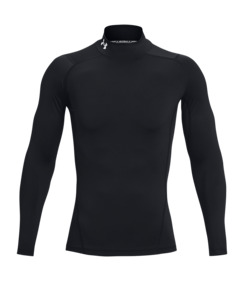 Mens T Shirts Polos: Under Armour HeatGear® Men's Mock Long Sleeve Top Black