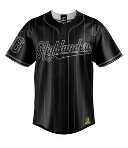 Rugby: Highlanders 'Blackout' Baseball Shirt
