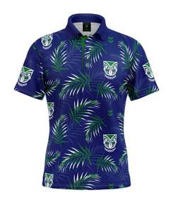 Mens: Warriors NRL 'Palm Beach' Golf Polo Shirt