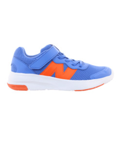 New Balance Kid's 578 Bungee Lace with Top Strap Shoe Blue/Orange