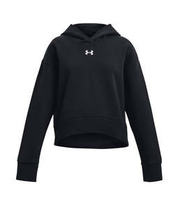 Under Armour Kid's Rival Fleece Crop Hoodie Black