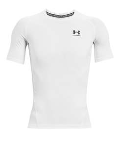 Mens: Under Armour Mens HG Armour Comp SS Tee White