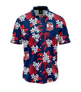 Mens: Roosters NRL 'Reef' Hawaiian Shirt