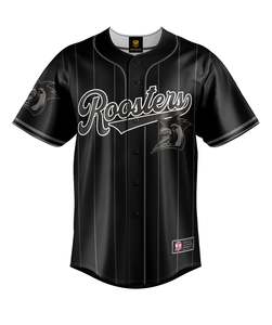 Roosters NRL 'Blackout' Baseball Shirt