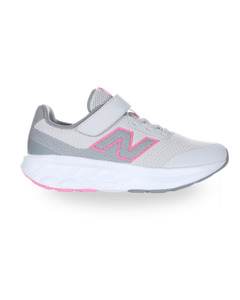 New Balance Kid's Fresh Foam 520 Bungee Lace with Strap Shoe Grey/Pink