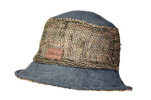 Bucket Hat: Hemp Hat Bucket  Cruiser Design Blue Color