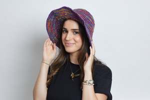 Crochet: Crochet Hat Rainbow Girl Purple  Base