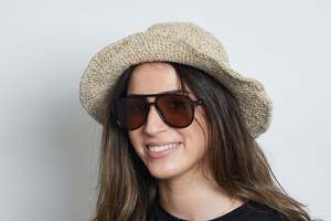 Crochet Hat Garden Lady White