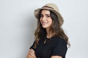 Crochet Hat Silk Line  White Hemp Cotton