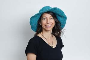 Crochet Hat Garden Lady Turquoise