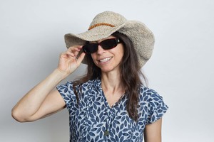Crochet Garden Lady White Hat