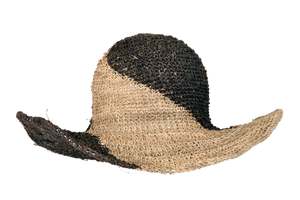 Crochet Hat: Crochet Hat pure Hemp Nature Lady Spiral Cafe & Natural