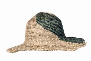 Nature Lady Spiral Green  Crochet Hat pure Hemp