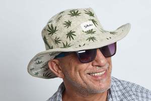 Classic Design White Color  Flowers Hemp Hat