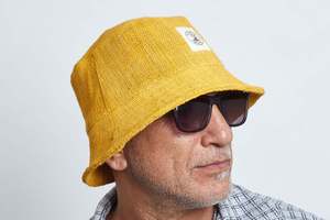Bucket  Yellow Hemp Hat