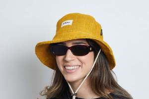 Bucket Earth Wave Yellow  Hemp Hat