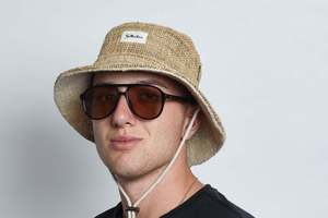 Woven Hemp Hat: Bucket Earth Wave  Natural Wild  Hemp Hat