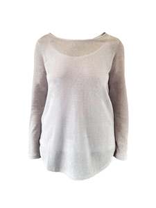 Top: Top with Leather Elbow Patches