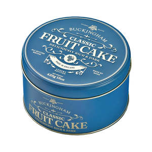 Biscuits Pastries: Buckingham Classic Fruit Cake in Vintage Tin
