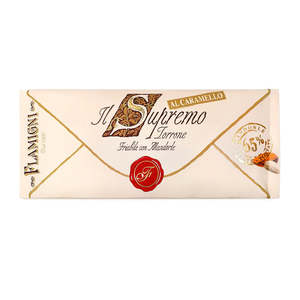Confectionery: Flamigni Brittle Caramel Nougat with 65% Almonds