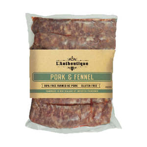 Meat Poultry: L'Authentique Pork and Fennel Sausages