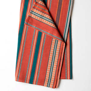 Linen: Mungo Sahara Table Runner ~ Flame