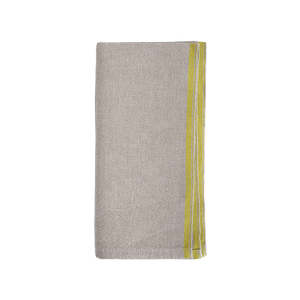 Mungo Selvedge Linen Napkin ~ Citronelle