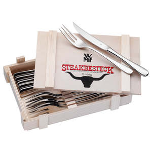 Cutlery Serving Utensils: WMF Steak Set in Wooden Box