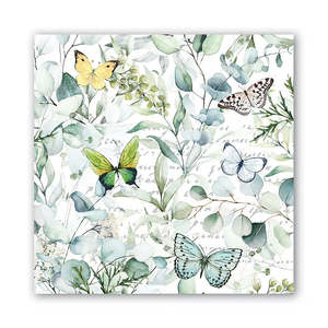 Michel Design Works Luncheon Napkins ~ Butterfly Fields