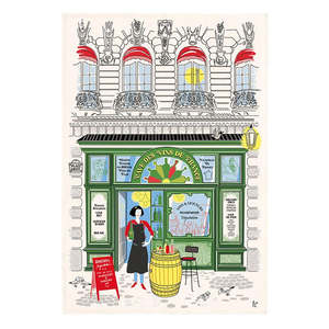 French Cotton Tea Towel ~ Wine Merchant
