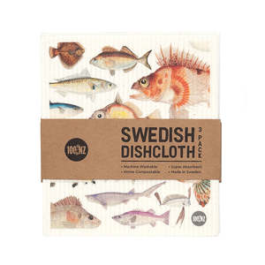 Cookware Kitchenware: Fishes of New Zealand Dishcloths