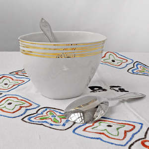 Serving Table Top: Tsé & Tsé Capacious Bowl ~ Stripes