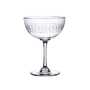 The Vintage List Crystal Champagne Saucers ~ Ovals