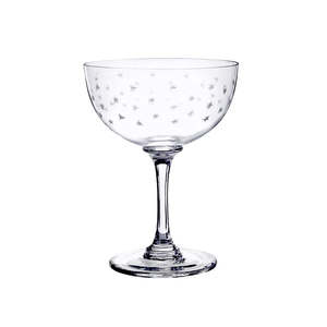 The Vintage List Crystal Champagne Saucers ~ Stars