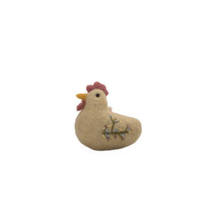 Easter: Gry & Sif Felt Rooster Hanging Decoration ~ Yellow