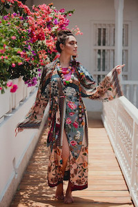 Boho Bohemia Floral Asymmetrical Kimono Cape My Wardrobe