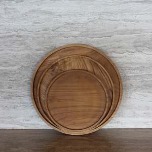 Homewares Objects: Teak Plates - 3 sizes