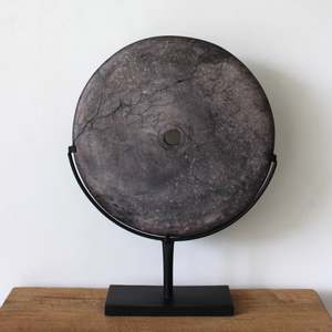 Homewares Objects: Charcoal Lightening Eternity Stone On Stand