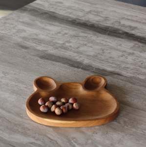 Homewares Objects: Bear Teak Plate