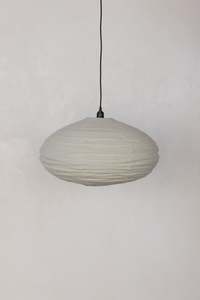 Lighting: Oval 60cm Lantern — Soft Sage
