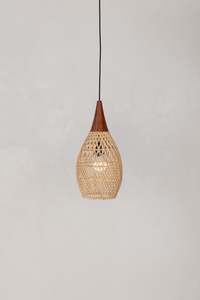 Lighting: Weave Slender Pendant — Natural
