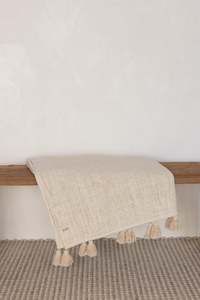 Textiles: Wren Natural Cotton Throw
