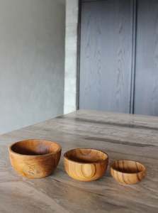 Handcrafted Teak Nesting Bowls