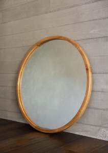 Sol Round Mirror 90cm — Natural